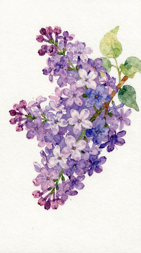 impressionistic layered wash atmospheric floral