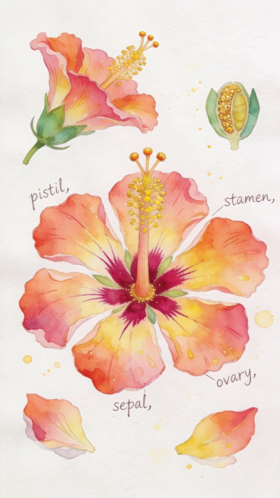 structural complexity petal arrangement stamen formation botanically accurate