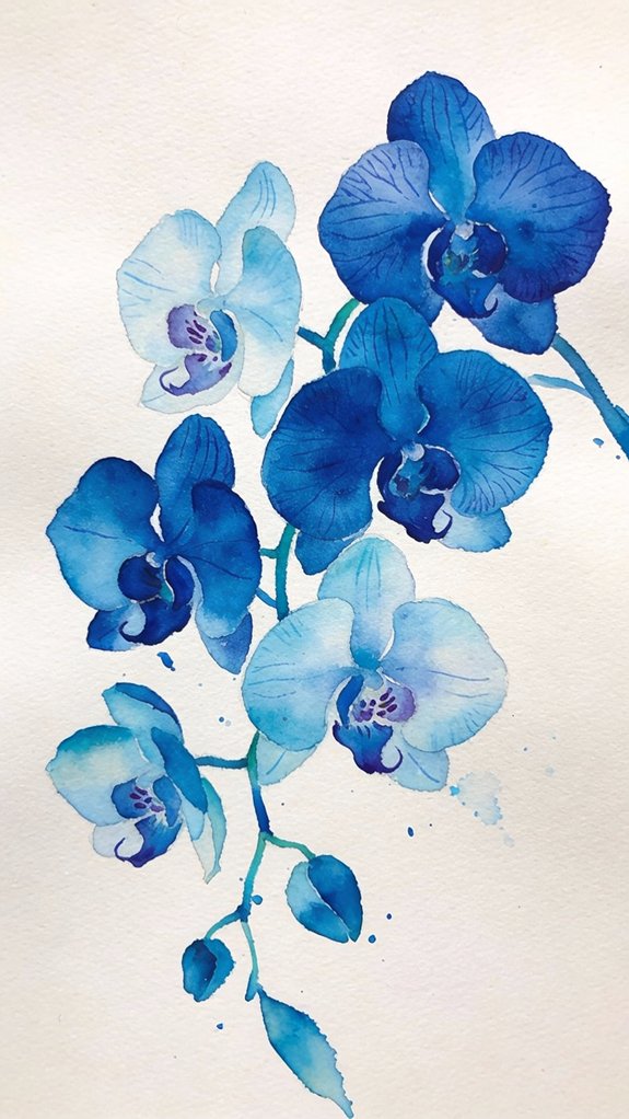 vibrant ethereal geometric orchid petals