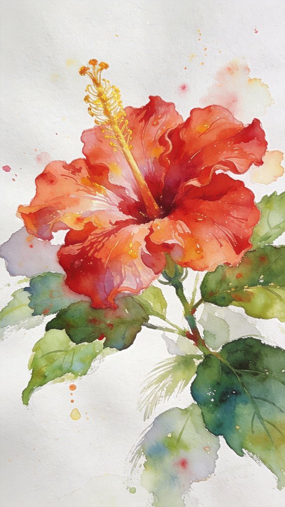 vibrant wet on wet organic dimensional blooms