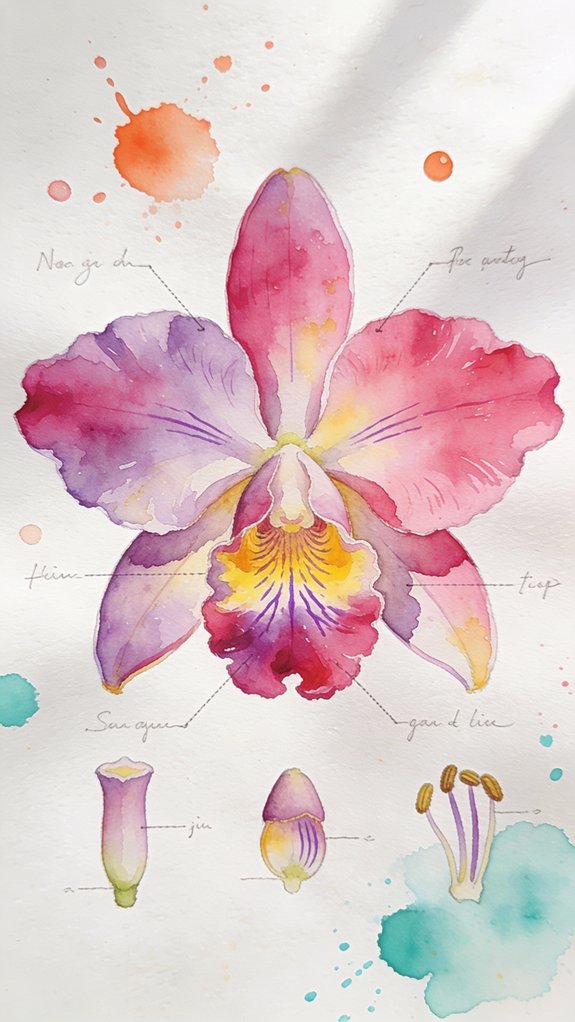 orchid petal arrangement structural mastery