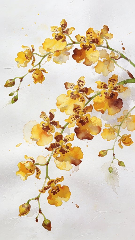 dancing miniature orchid flourishes