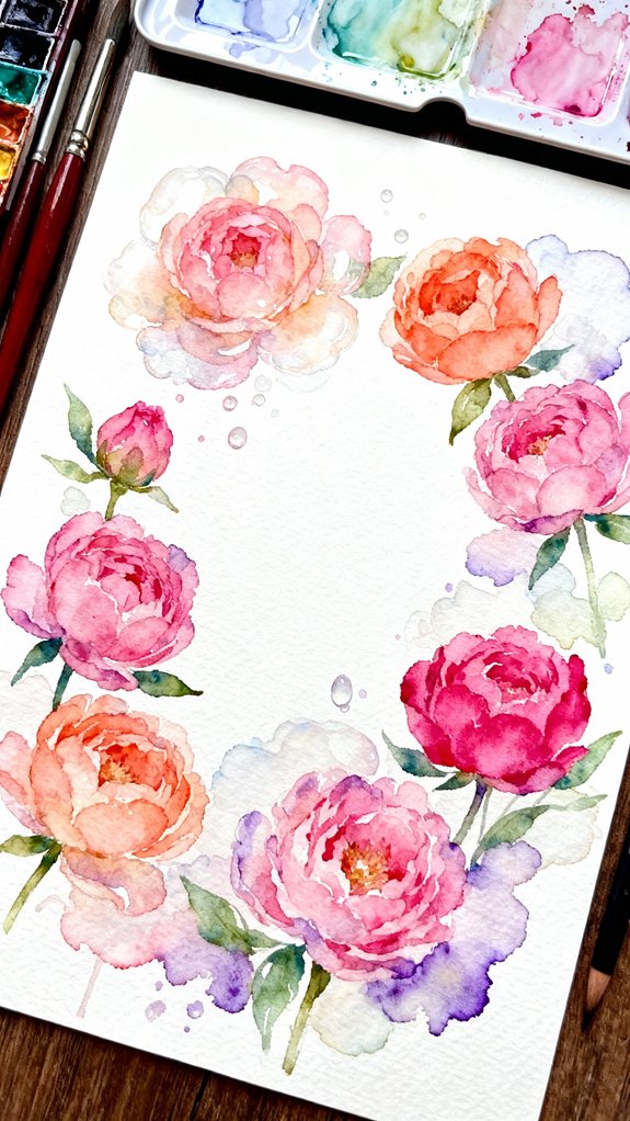 loose wet on wet ethereal contemporary watercolor