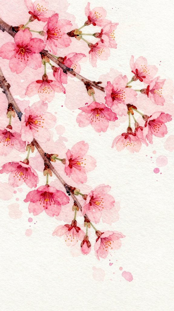 soft flowing dreamy cherry blossoms
