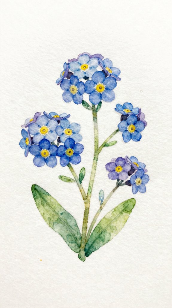 mastering delicate forget me not details