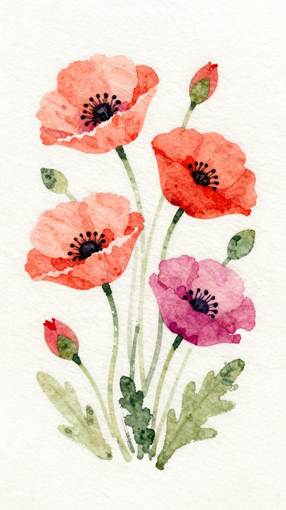 forgiving abstract floral watercolor painting