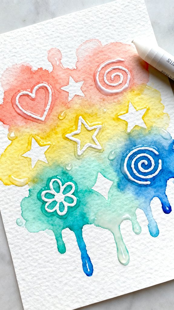 reveal secret watercolor wax designs