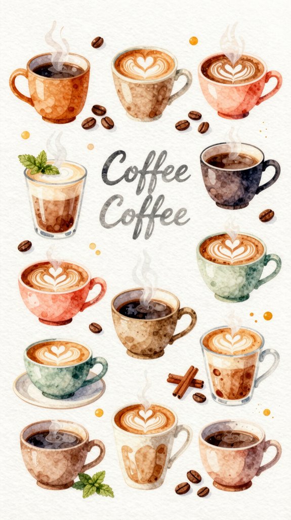 cozy coffee shop journal spreads