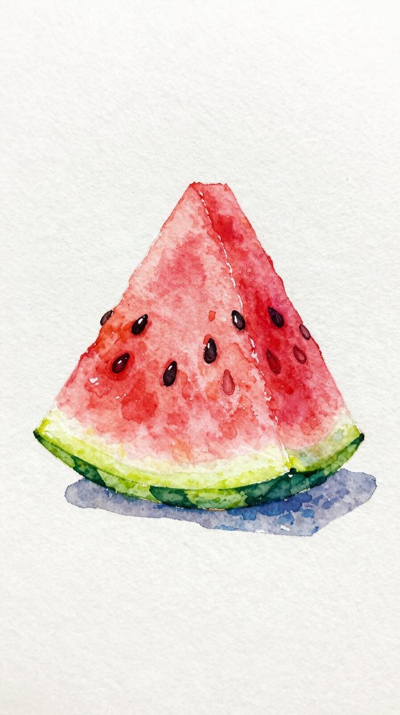 bold vibrant watermelon painting