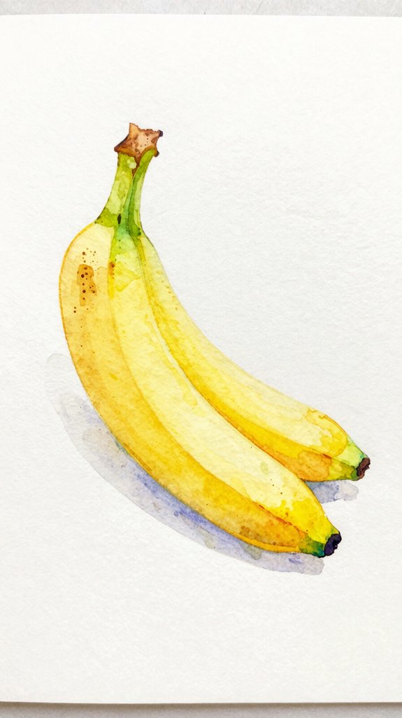 smooth color gradient banana study