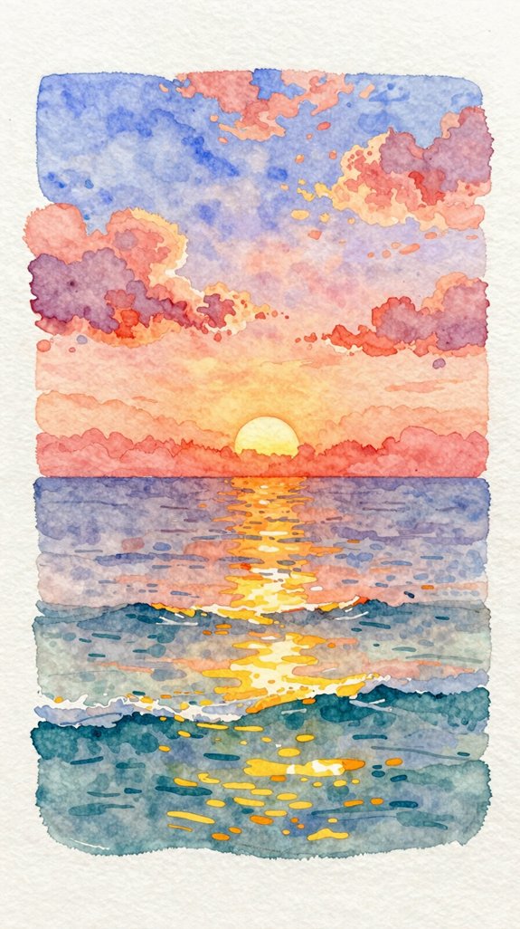 warm light watery reflection dancing highlights