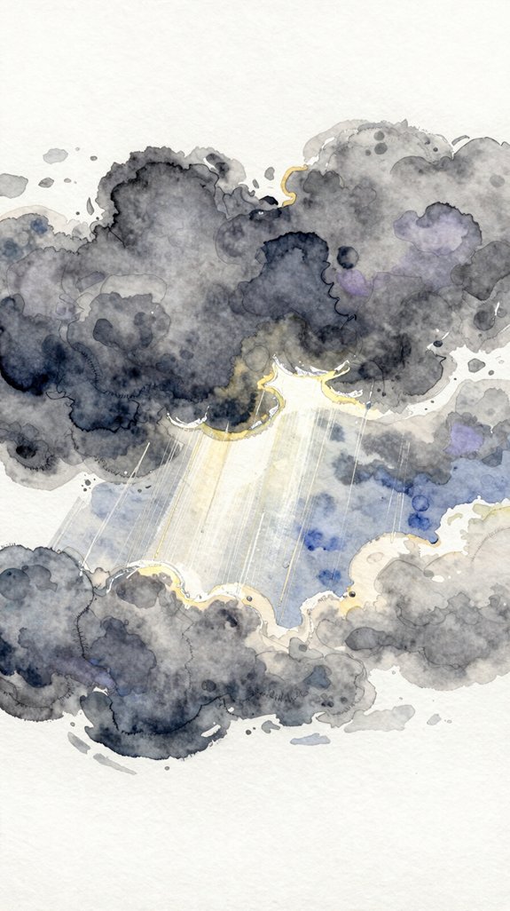 dramatic layered stormy atmospheric clouds