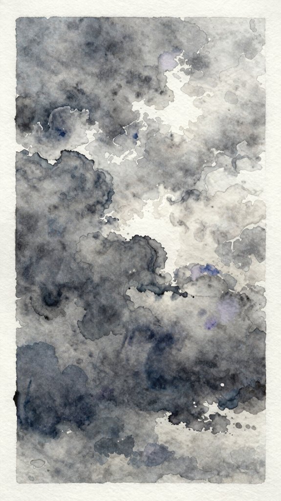 dramatic moody storm cloud painting