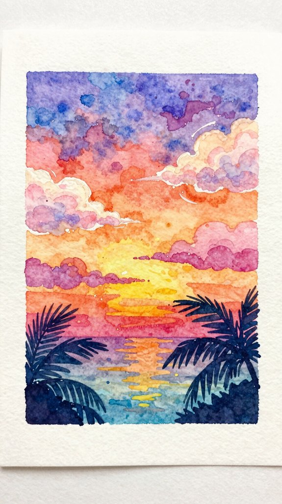 vibrant tropical sunset color magic