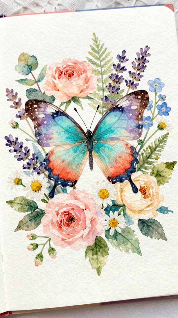 floral botanical layering journaling
