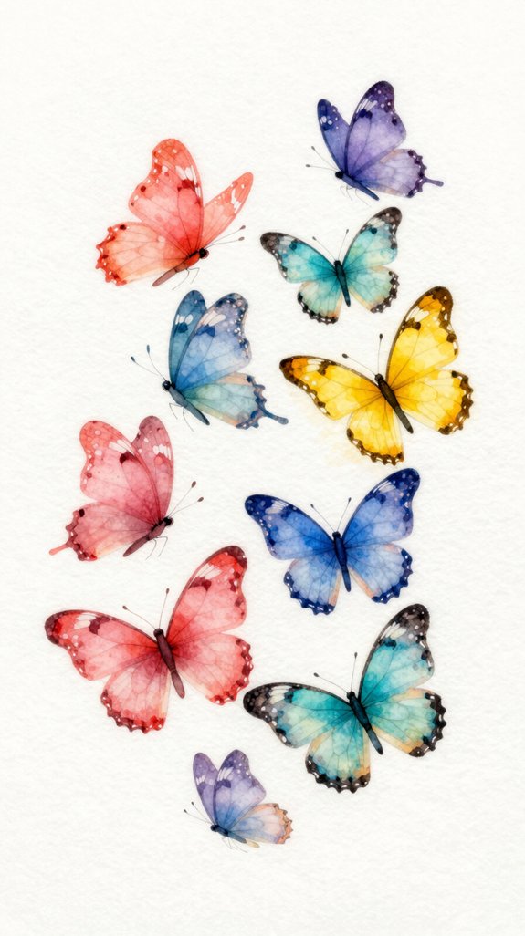 fluid asymmetric staggered butterfly compositions