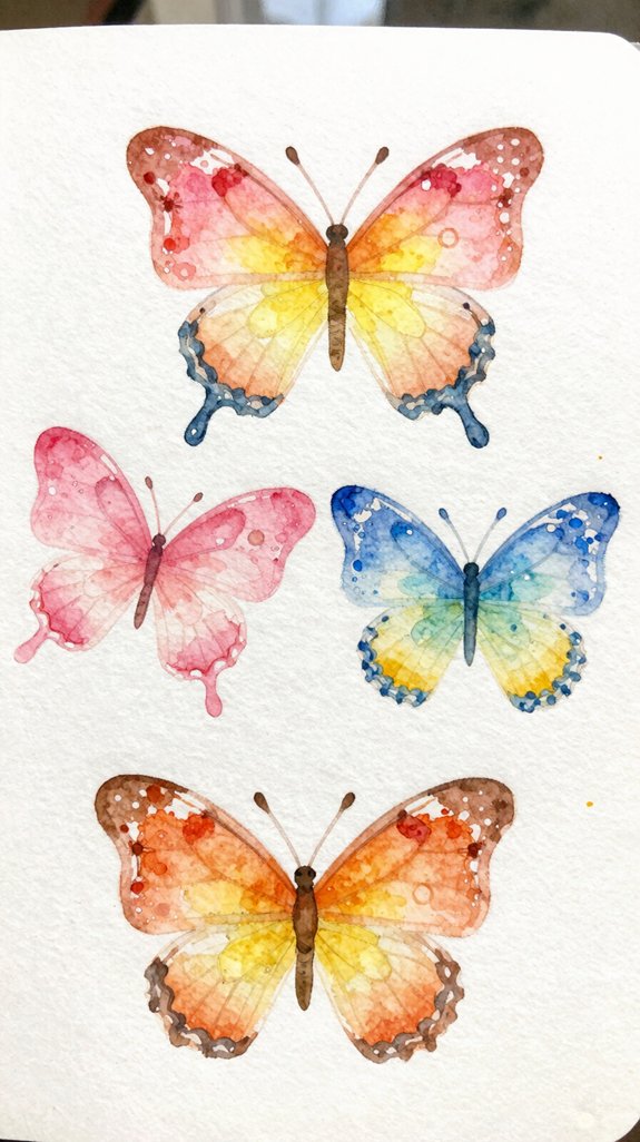 guided watercolor butterfly studies for beginners