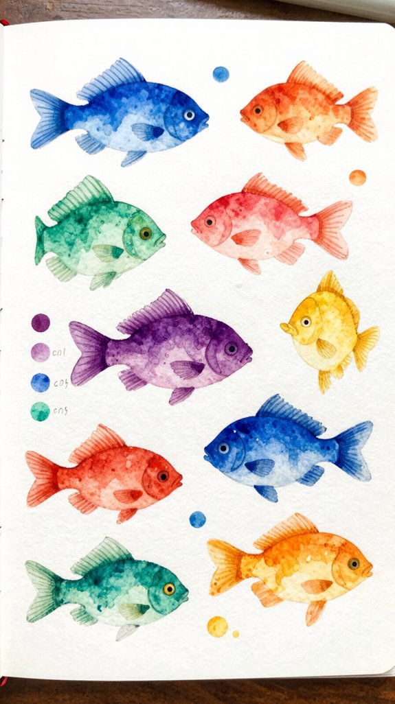 vibrant hues color temperature water control mix and layer