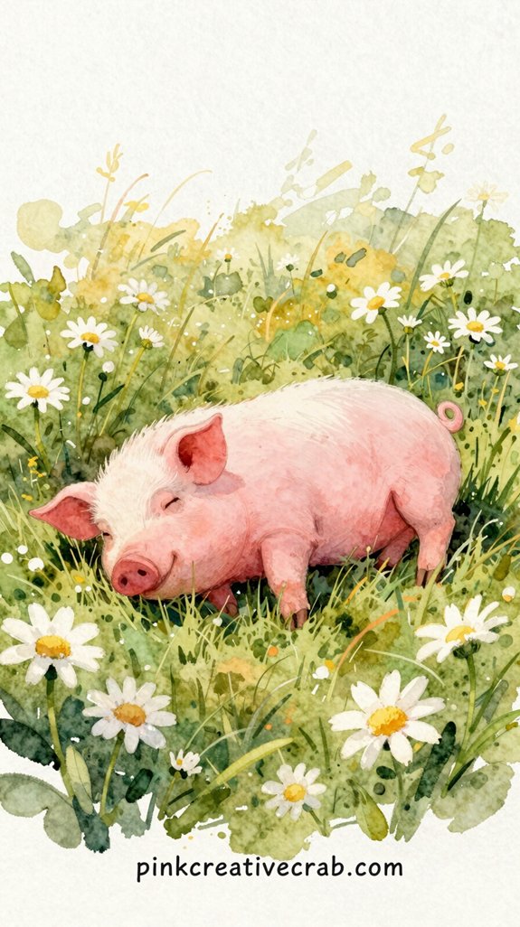 lazy pink sleepy charming