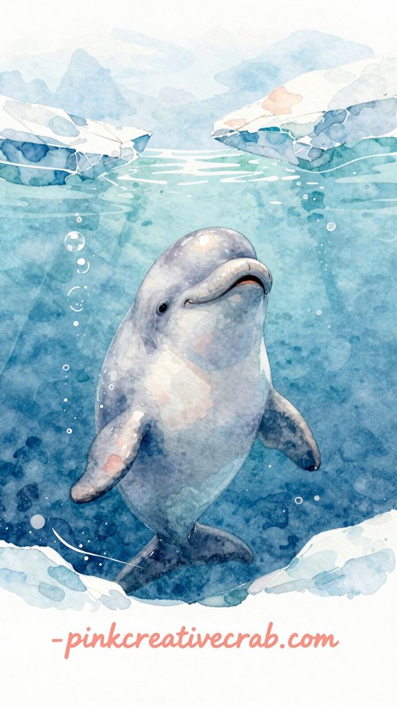 soft simple forgiving whale painting