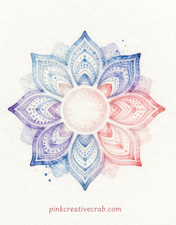 beginner friendly meditative watercolor mandala art