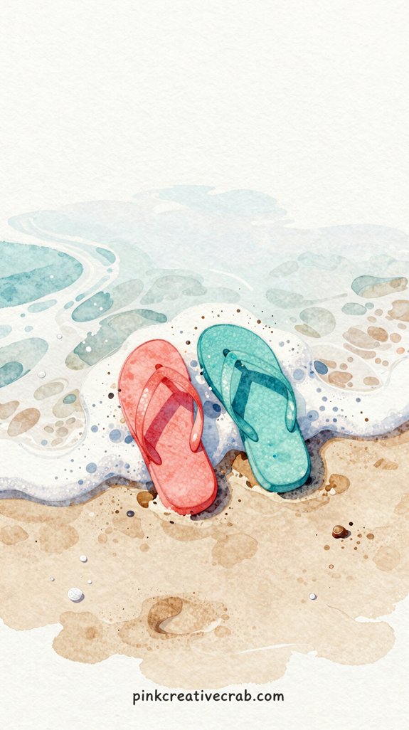 carefree summer beachside flip flop reverie