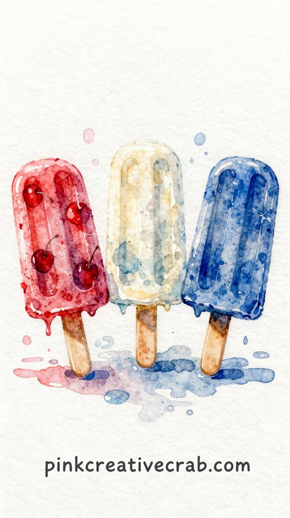 messy patriotic drippy forgiving popsicles