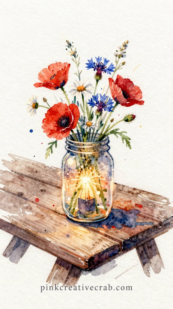 patriotic mason jar lantern centerpiece