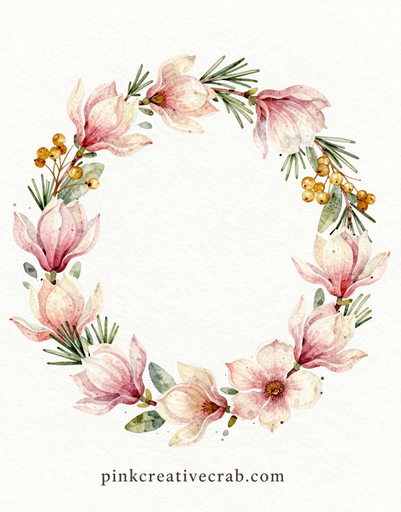 watercolor wreath frames imperfect charm