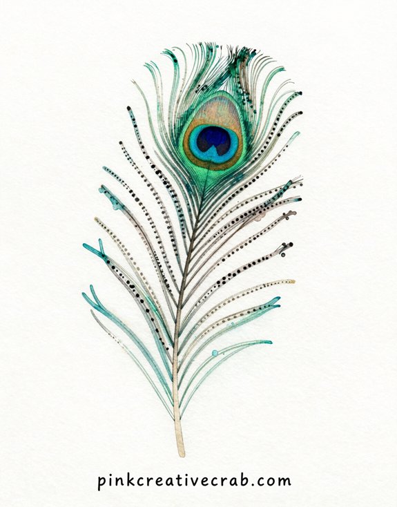 beginner friendly watercolor zentangle feather art