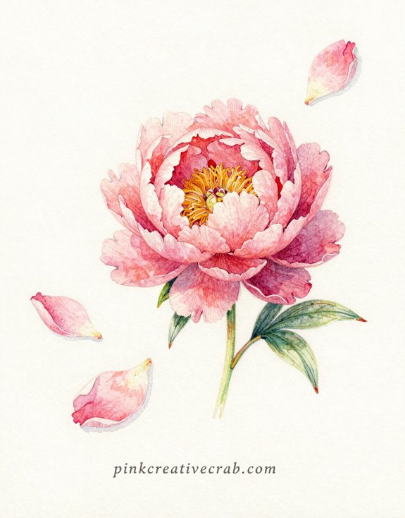 embrace imperfections dramatic peonies layered wet on wet random placement