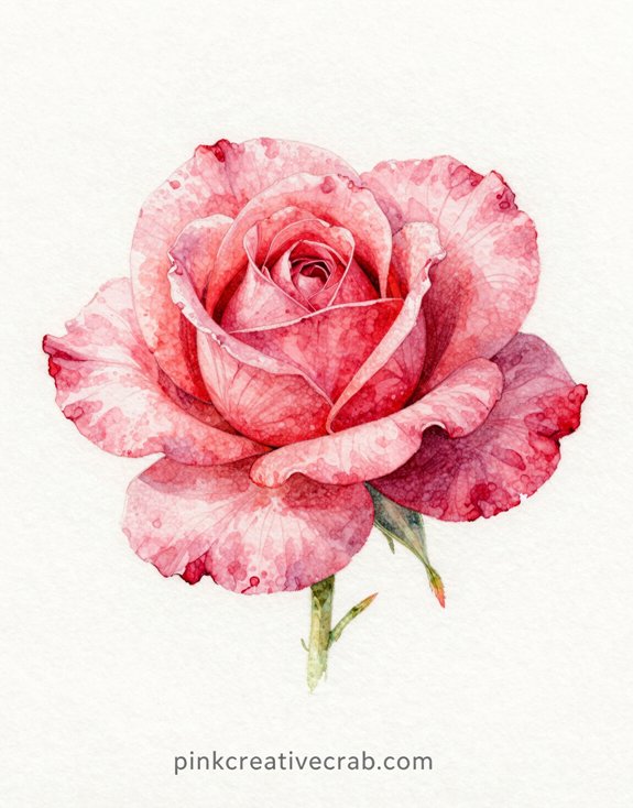 watercolor pencil roses for beginners