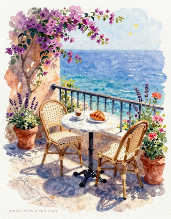 vibrant mediterranean caf morning scene