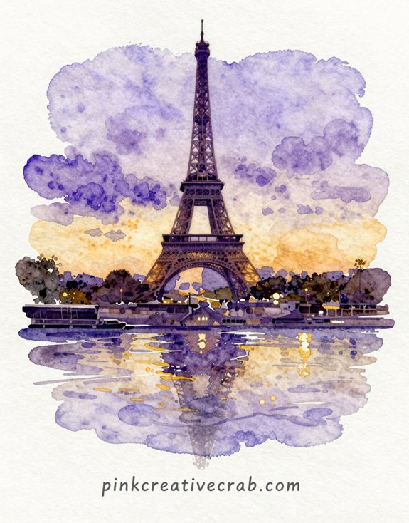 twilight silhouette violet gold effortless parisian