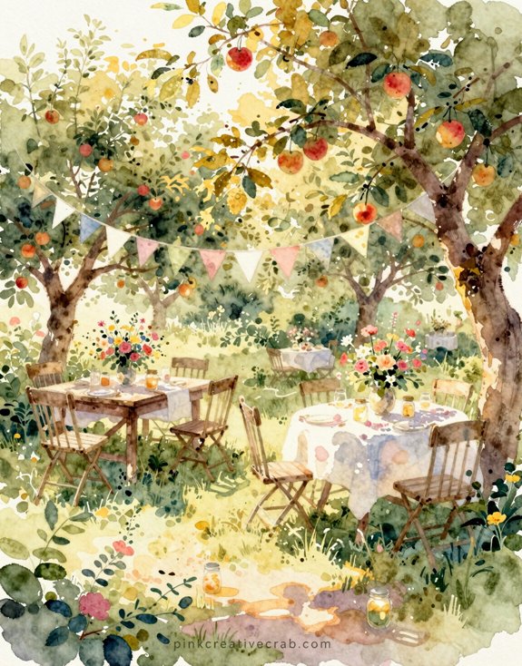 magical summer celebration in wild orchard
