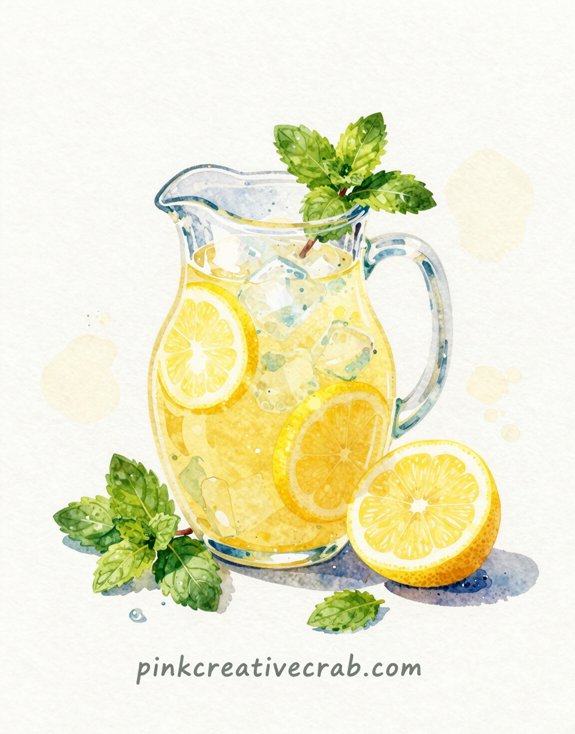summer drink watercolor art