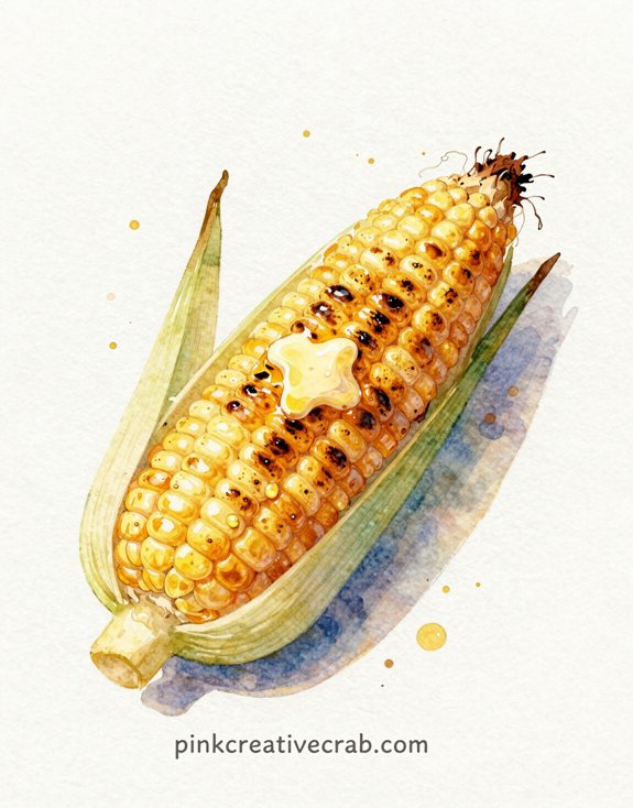 watercolor corn butter s melt effect