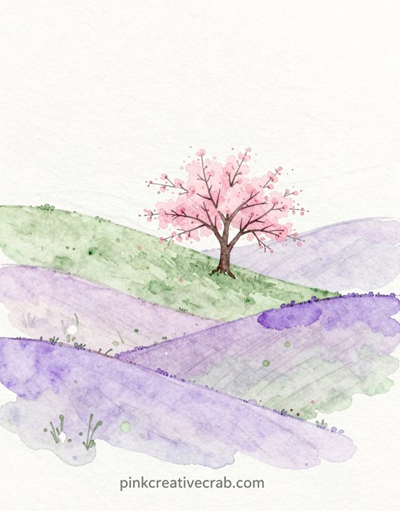 effortless pastel landscape watercolor painting