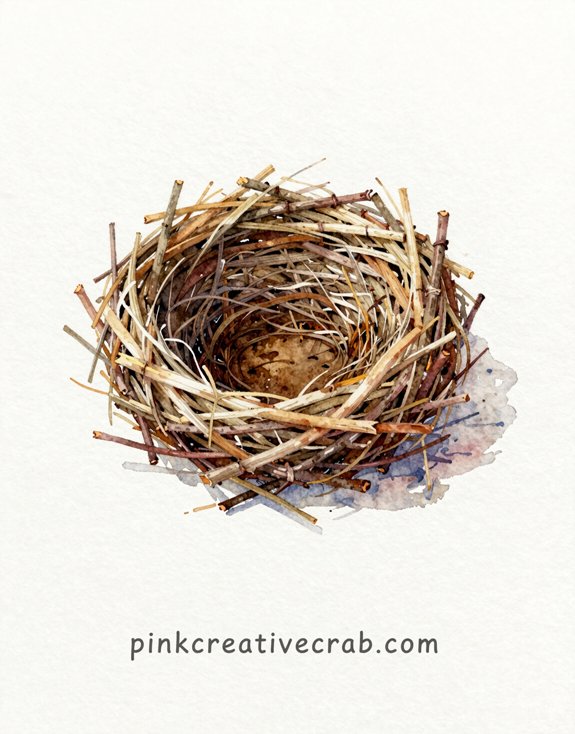 messy beautiful chaotic nest painting
