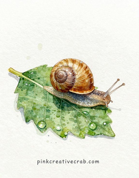 intimate snail dewy leaf edges