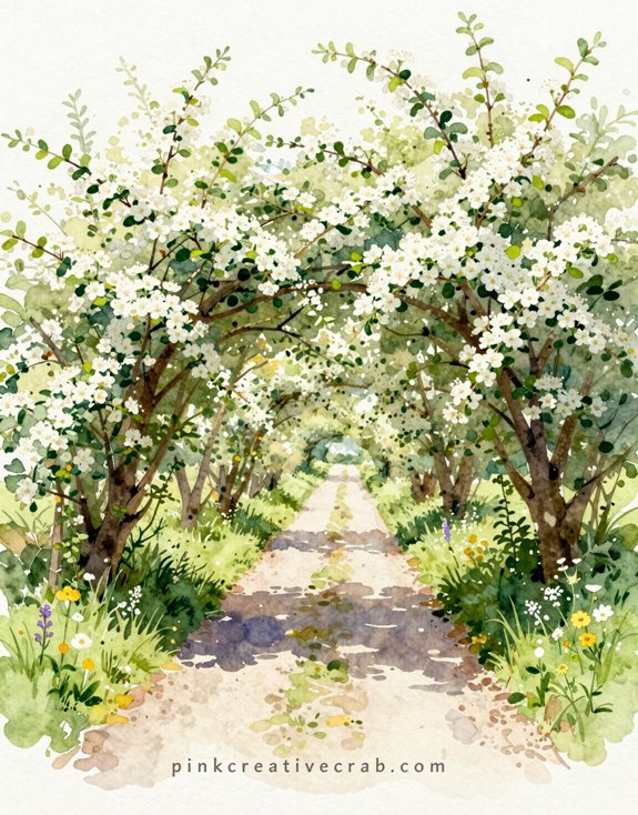 vibrant spring greens through mixed pigments