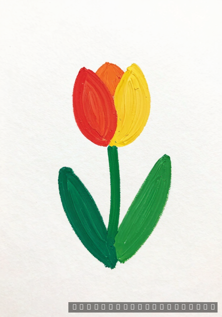 Paint a Simple Tulip with Just Three Colors