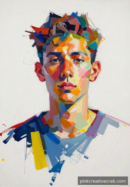 Loose Expressive Brushwork on a Portrait Canvas