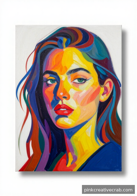 Bold Color Choices in a Contemporary Acrylic Portrait