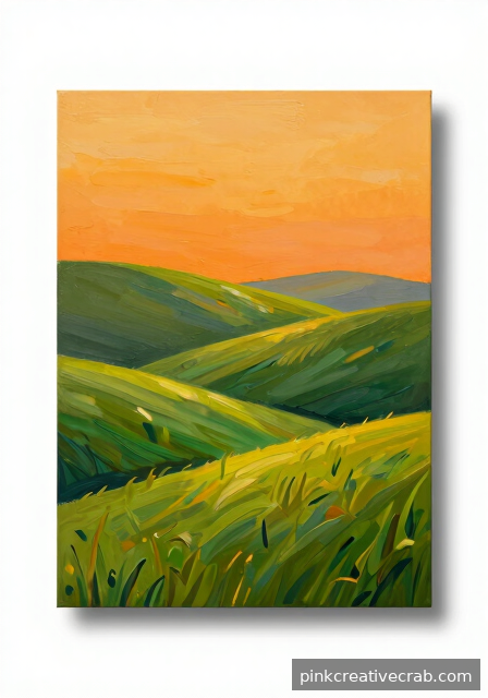 Golden Hour Over Rolling Hills