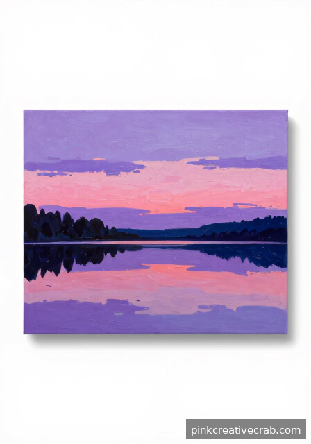 Twilight Over a Glassy Lake
