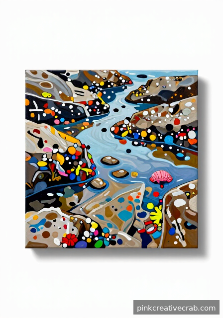 Rocky Coastal Tidepools at Low Tide