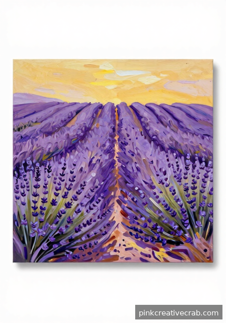 Impressionist Lavender Fields in Provence