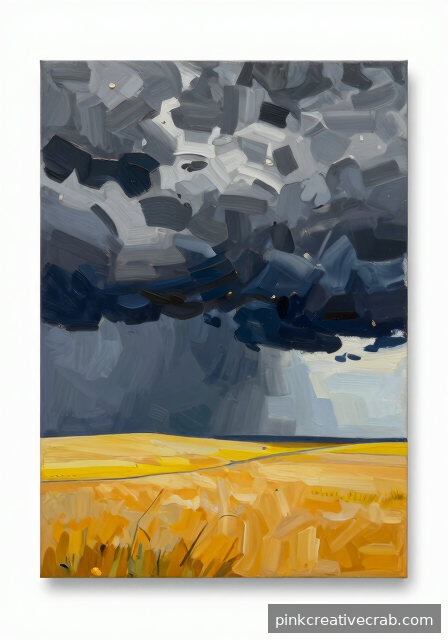 Moody Thundercloud Over Open Prairie