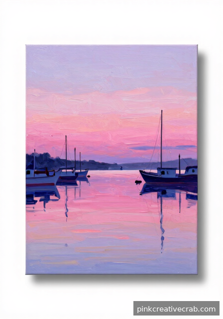 Pastel Dusk Over a Calm Harbour